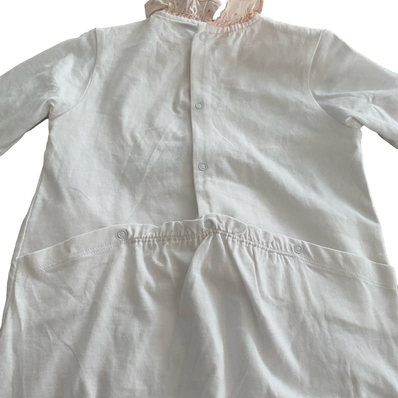 Carrément Beau footie pajamas 100% cotton🎀 detail high ruffle collar 18months - Picture 3 of 5